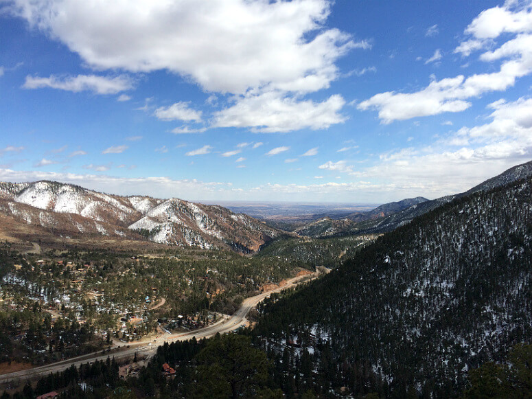 View from about halfway up Pike's Peak